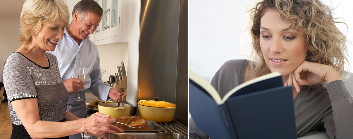 Take up cooking or start reading novels during dark and cold months Indoor hobbies for women, men and couples