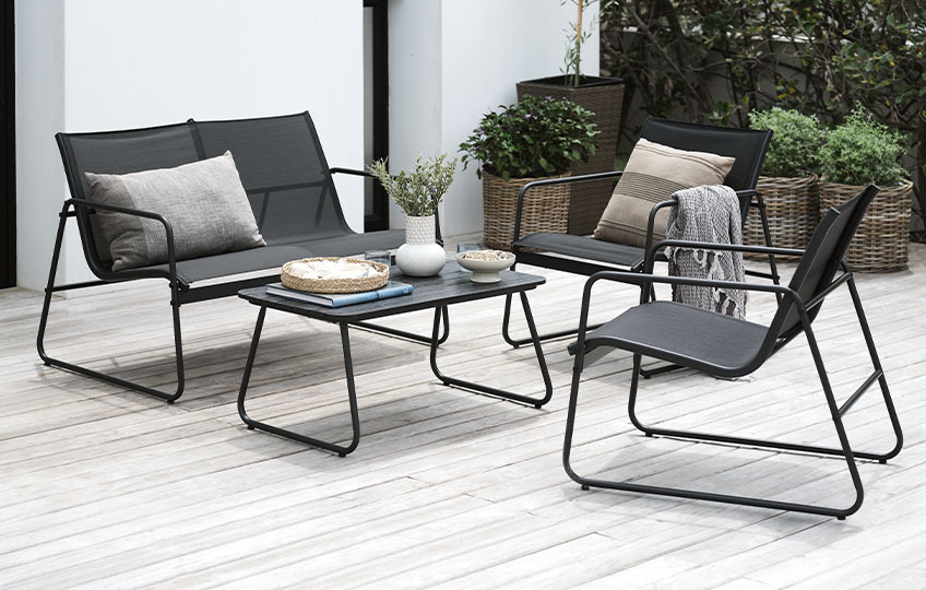 HORNSLET Lounge Sets in Black HORNSLET Lounge Sets in Black