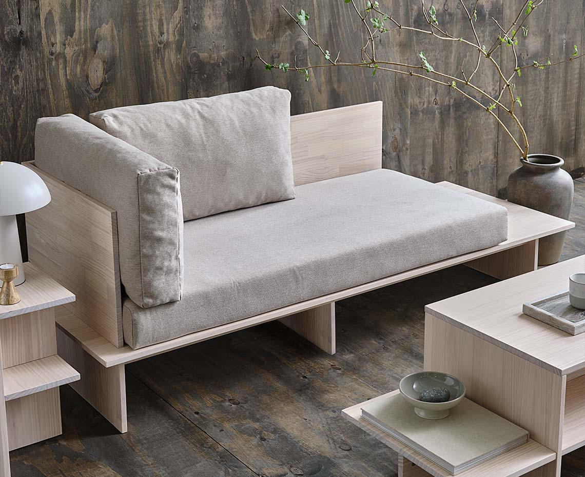 SOLLERUP daybed Solid pine daybed in Japandi style