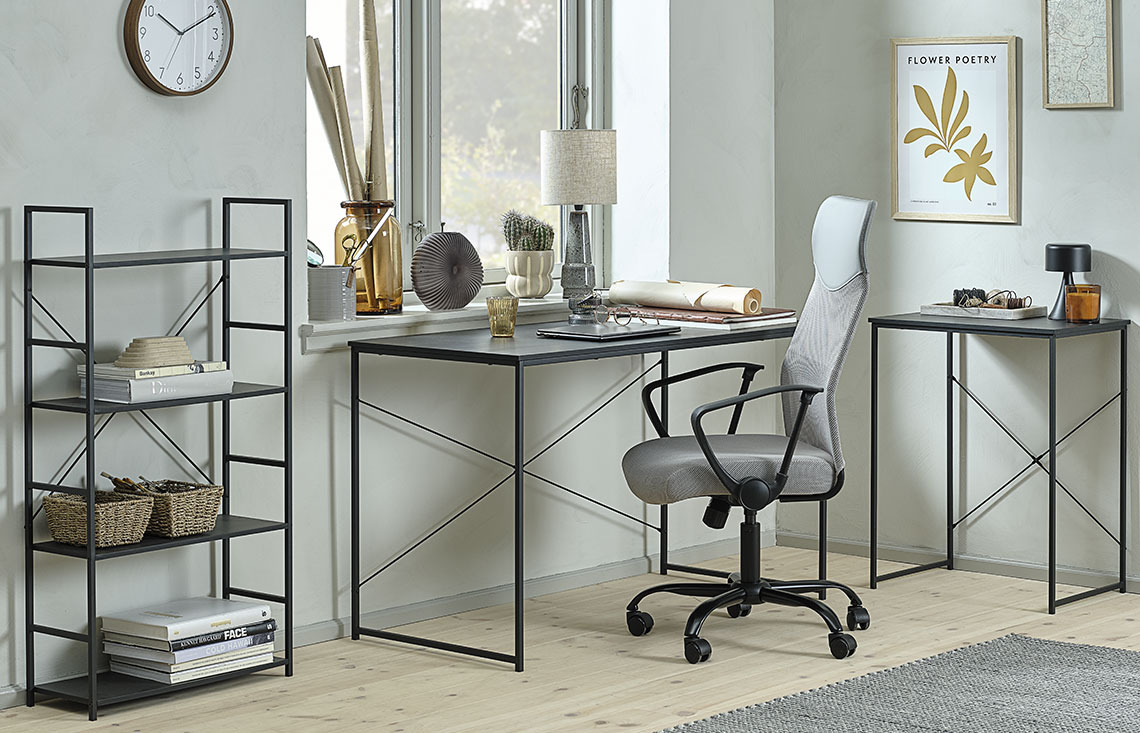 Office chair with high back in a home office