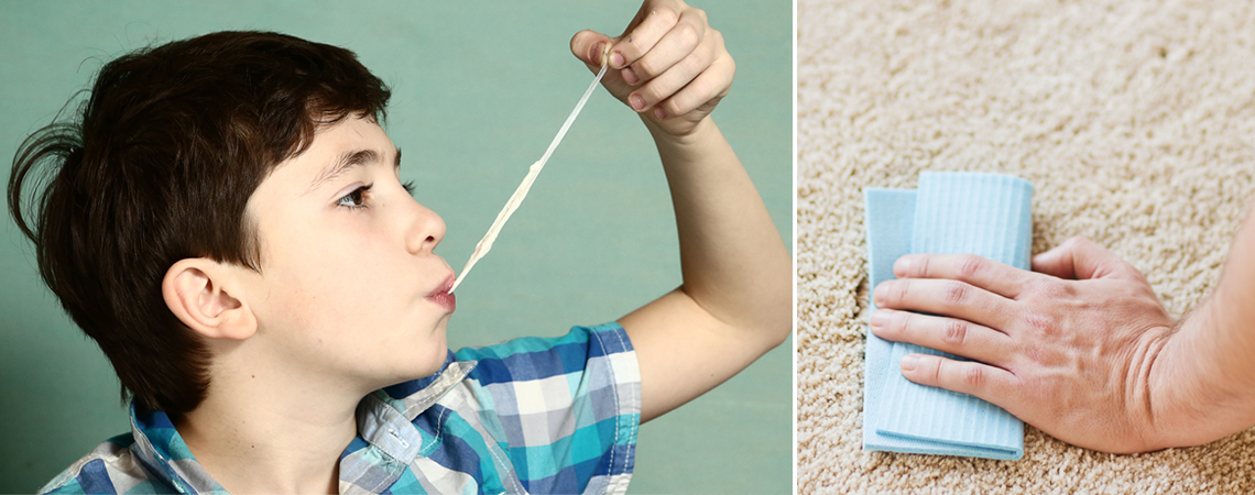 Boy chewing gum