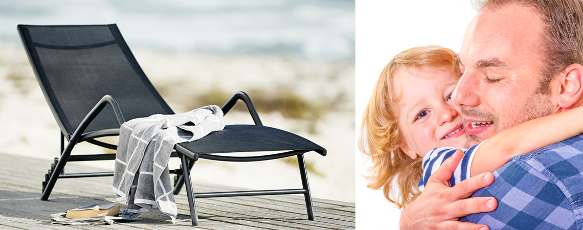 NORDSTRAND sunlounger and happy dad NORDSTRAND sunlounger and happy dad