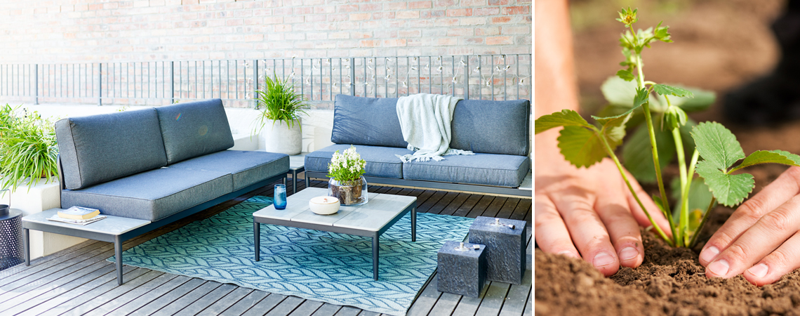 Garden lounge set for social people