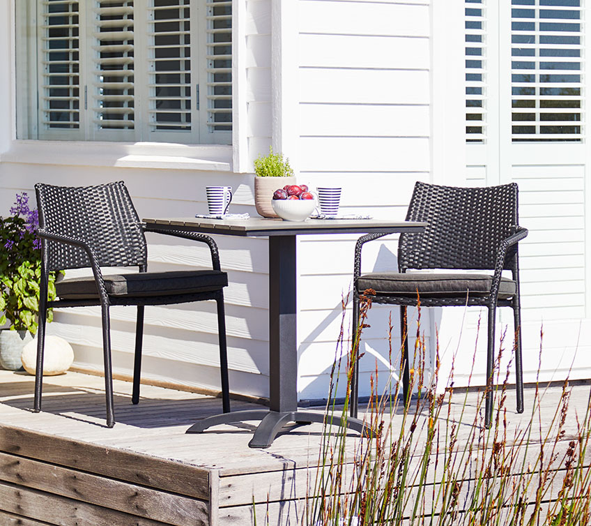 Relax on your patio with a patio table and chairs Relax on your patio with a patio table and chairs