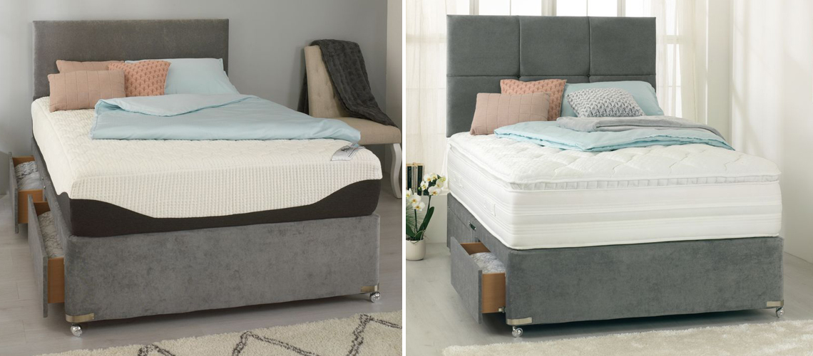 Spring mattress vs memory foam mattress at JYSK Spring mattress vs memory foam mattress at JYSK